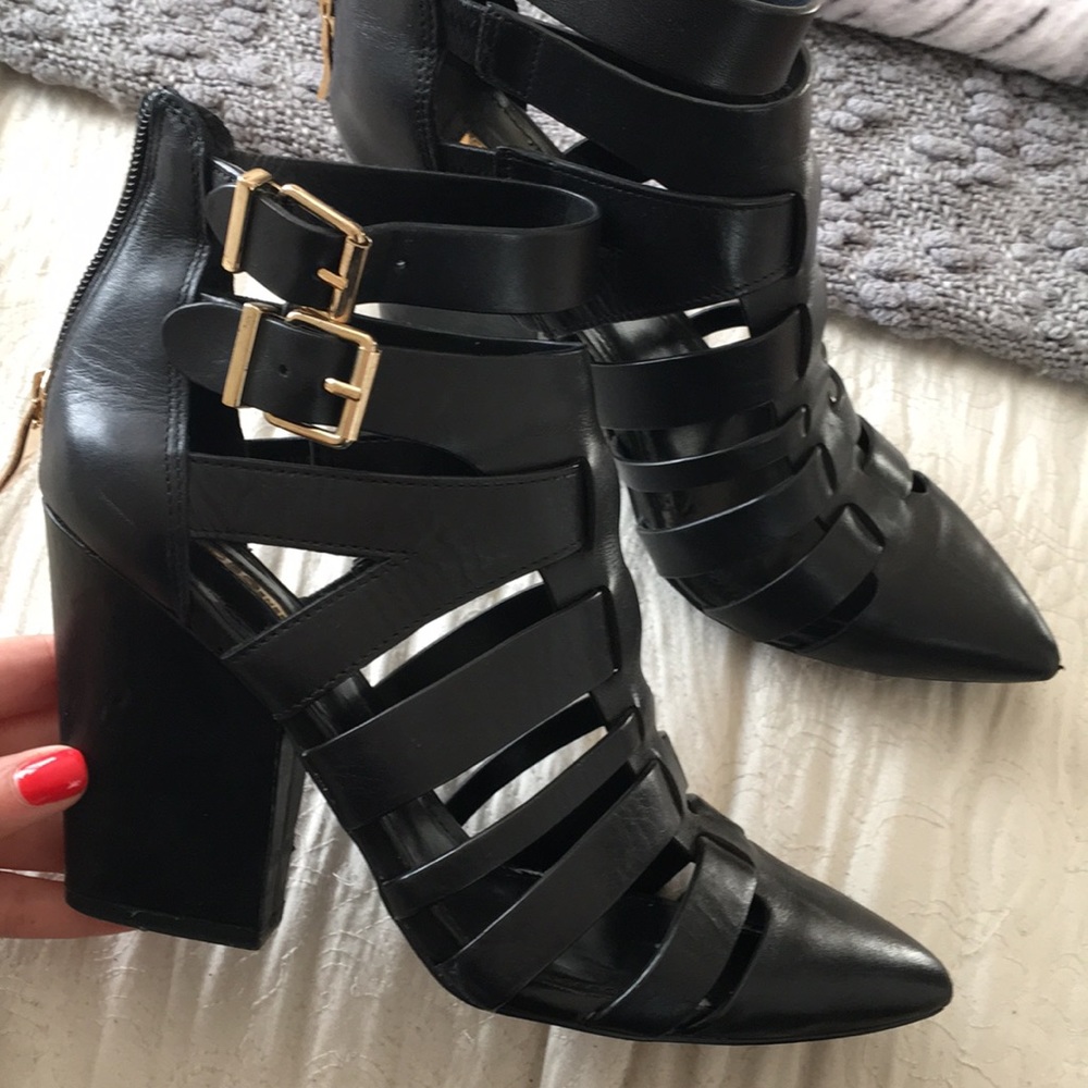 BCBG black booties